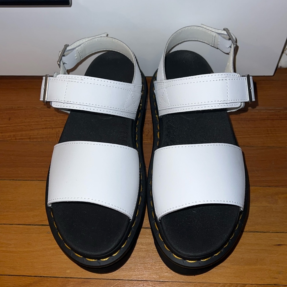 Dr. Martens Voss Leather strap sandals in white